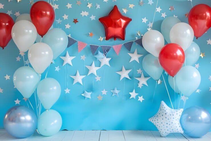 decoración con globos para cumpleaños